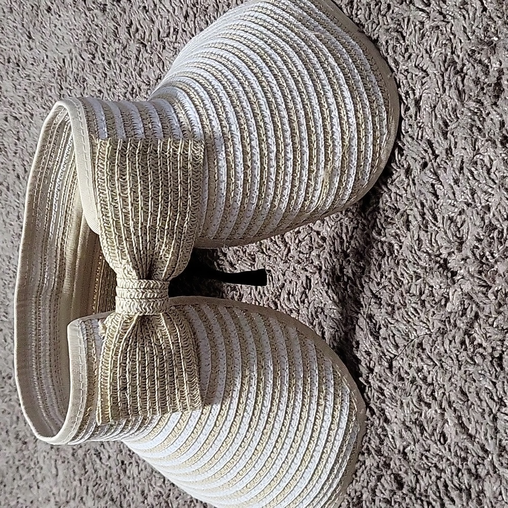 Summer Sun Hat Visor Foldable Roll Up Wide Brim Open Top Cap Beach Travel 👒🏖️☀️